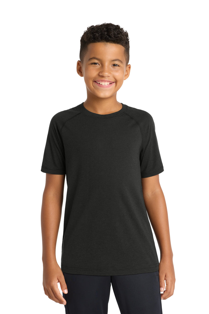 Sport-Tek  Youth PosiCharge  Tri-Blend Wicking Raglan Tee