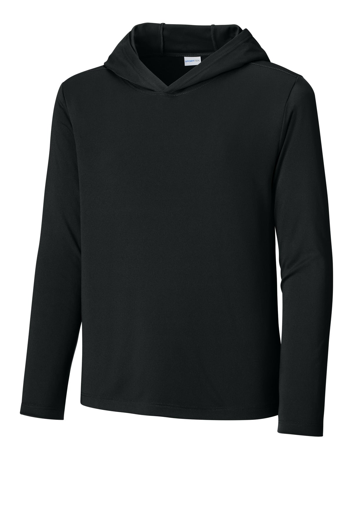 Sport-Tek Youth Posi-UV Pro Long Sleeve Hoodie YST420LSH - Black