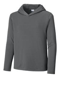 Sport-Tek Youth Posi-UV Pro Long Sleeve Hoodie YST420LSH - Dark Smoke Grey