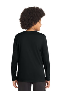 Sport-Tek  Youth Posi-UV Pro Long Sleeve Tee - Black Back