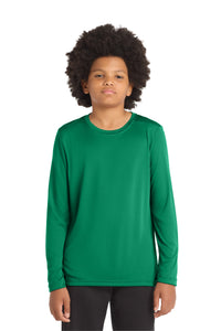 Sport-Tek  Youth Posi-UV Pro Long Sleeve Tee - Kelly Green