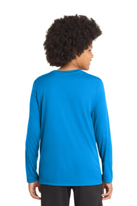 Sport-Tek  Youth Posi-UV Pro Long Sleeve Tee - Sapphire Back