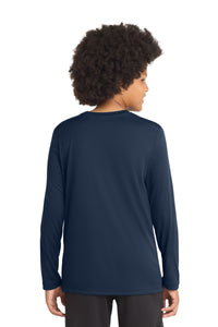 Sport-Tek  Youth Posi-UV Pro Long Sleeve Tee - True Navy Back