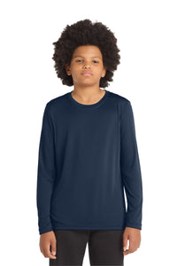 Sport-Tek  Youth Posi-UV Pro Long Sleeve Tee - True Navy