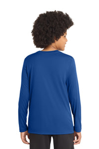 Sport-Tek  Youth Posi-UV Pro Long Sleeve Tee - True Royal Back