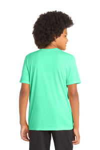 Sport-Tek  Youth Posi-UV Pro Tee - Bright Seafoam Back