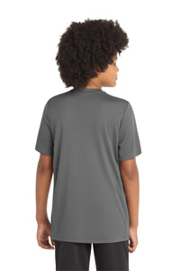 Sport-Tek  Youth Posi-UV Pro Tee - Dark Smoke Grey Back