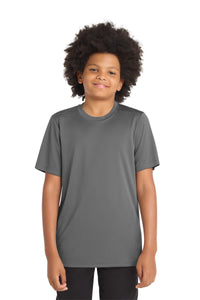 Sport-Tek  Youth Posi-UV Pro Tee - Dark Smoke Grey