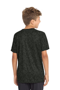Sport-Tek  Youth Digi Camo Tee - Black Back