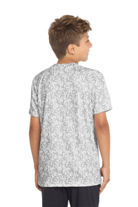 Sport-Tek  Youth Digi Camo Tee - White Back
