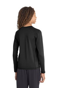 Sport-Tek  Youth Long Sleeve Rashguard Tee - Black Back