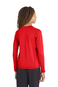 Sport-Tek  Youth Long Sleeve Rashguard Tee - True Red Back