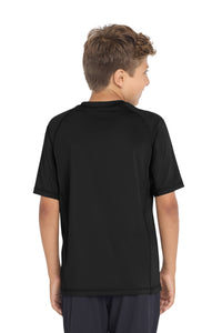 Sport-Tek  Youth Rashguard Tee - Black Back