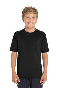 Sport-Tek  Youth Rashguard Tee - Black