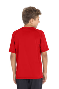 Sport-Tek  Youth Rashguard Tee - True Red Back
