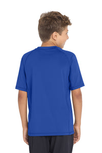 Sport-Tek  Youth Rashguard Tee - True Royal Back