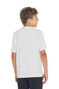 Sport-Tek  Youth Rashguard Tee - White Back
