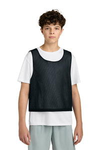Sport-Tek Youth Lacrosse Reversible Pinnie YST512 - Black/ White