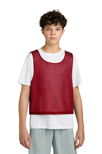 Sport-Tek Youth Lacrosse Reversible Pinnie YST512 - Deep Red/ White