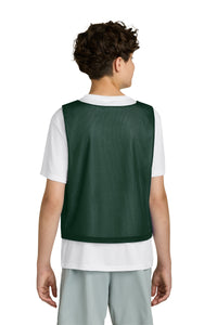 Sport-Tek Youth Lacrosse Reversible Pinnie YST512 - Forest Green/ White Back