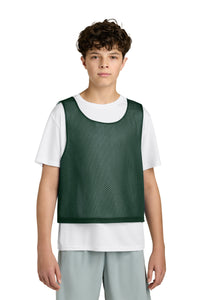 Sport-Tek Youth Lacrosse Reversible Pinnie YST512 - Forest Green/ White