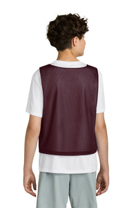 Sport-Tek Youth Lacrosse Reversible Pinnie YST512 - Maroon/ White Back