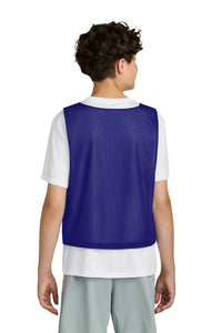 Sport-Tek Youth Lacrosse Reversible Pinnie YST512 - Purple/ White Back
