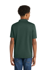 Sport-Tek Youth PosiCharge RacerMesh Polo - Dark Forest Green Back