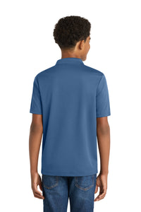 Sport-Tek Youth PosiCharge RacerMesh Polo - Dawn Blue Back