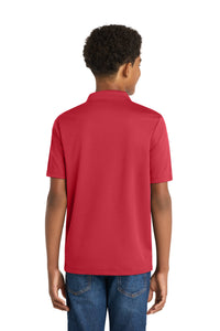 Sport-Tek Youth PosiCharge RacerMesh Polo - True Red Back