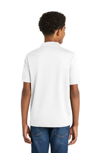 Sport-Tek Youth PosiCharge RacerMesh Polo - White Back