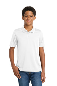 Sport-Tek Youth PosiCharge RacerMesh Polo - White