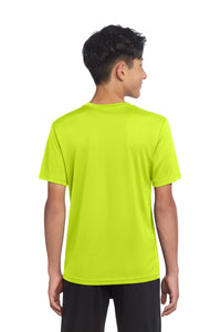 Sport-Tek Youth PosiCharge Re-Compete Tee YST720 - Neon Yellow Back