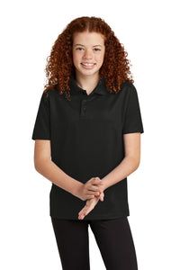 Sport-Tek Youth UV Micropique Polo YST740 - Black