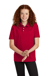 Sport-Tek Youth UV Micropique Polo YST740 - Deep Red