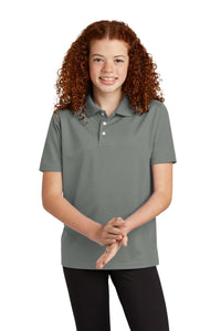 Sport-Tek Youth UV Micropique Polo YST740 - Grey Concrete