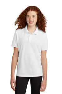 Sport-Tek Youth UV Micropique Polo YST740 - White
