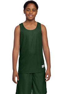 DISCONTINUED Sport-Tek Youth PosiCharge Mesh Reversible Tank - Forest Green