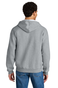 Jerzees Rugged Unisex Full-Zip Hooded Sweatshirt Z12M - Athletic Heather Back