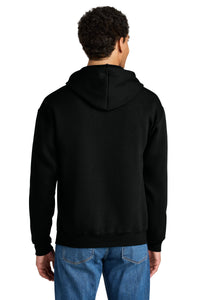 Jerzees Rugged Unisex Full-Zip Hooded Sweatshirt Z12M - Black Ink Back
