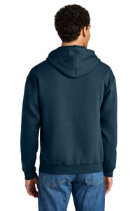 Jerzees Rugged Unisex Full-Zip Hooded Sweatshirt Z12M - Washed Navy Back